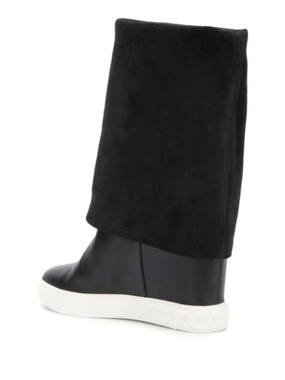 Shop Casadei Slip-on Boots In 9000 Nero