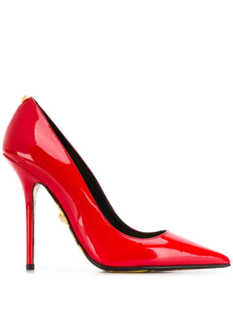 red versace heels