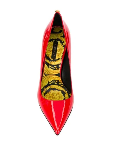 Shop Versace Medusa Detailed Pumps In Red