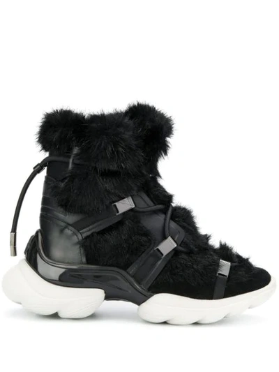 Shop Moncler Tilda Sneaker Boots In Black