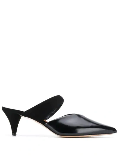 Shop Self-portrait Marina Conal-heel Mules In Black