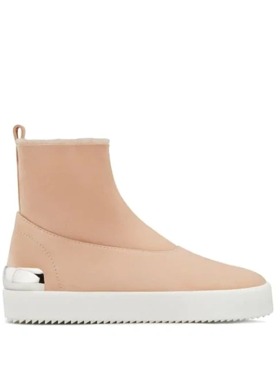 Shop Giuseppe Zanotti Tracy Zip-up Ankle Boots In Pink