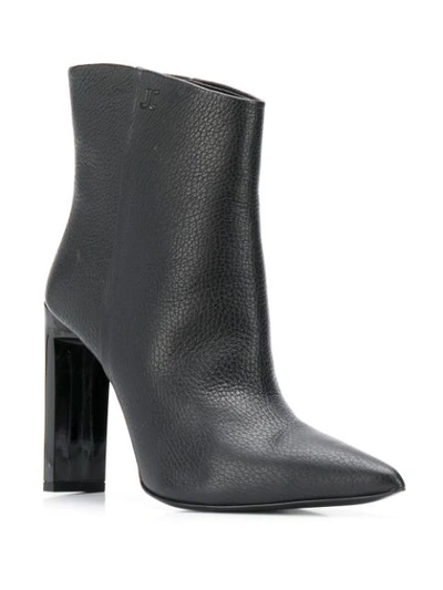 Shop Just Cavalli 100mm Pointed Ankle Boots In 900 Black