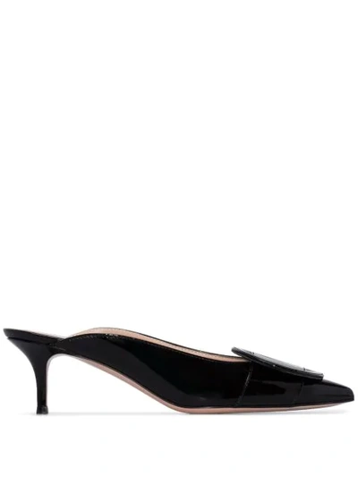 Shop Gianvito Rossi Ruby Buckle Detail Pumps In Black