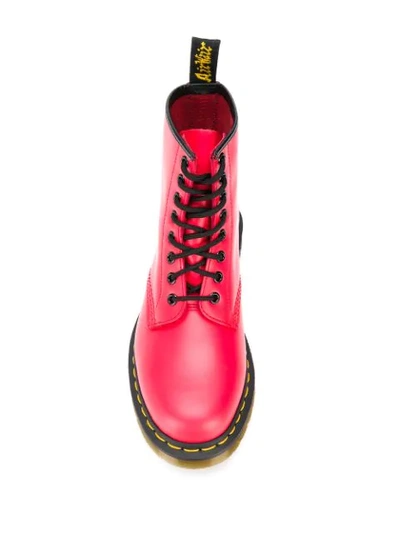 Shop Dr. Martens' Lace-up Combat Boots In Red