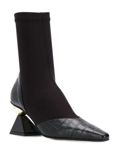 Shop Yuul Yie Sock-boots Mit Design-absatz In Black