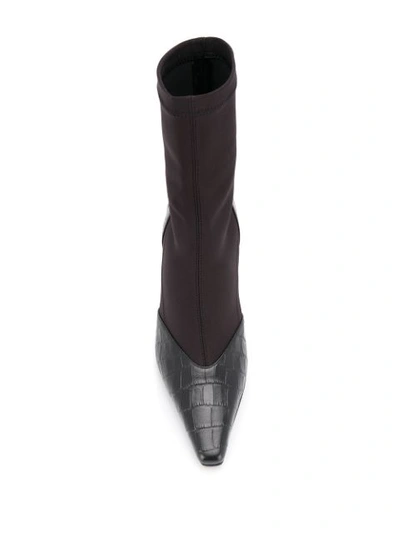 Shop Yuul Yie Sock-boots Mit Design-absatz In Black