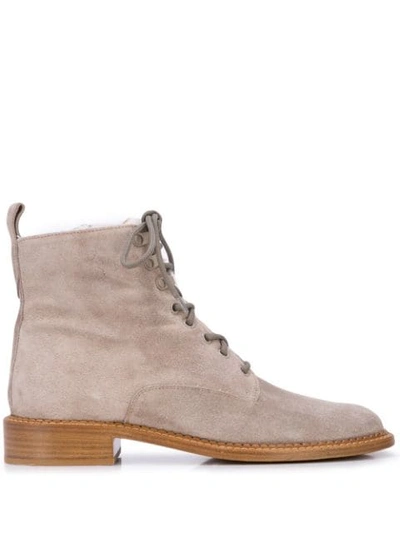Shop Vince Cabria Suede Ankle Boots In Grey