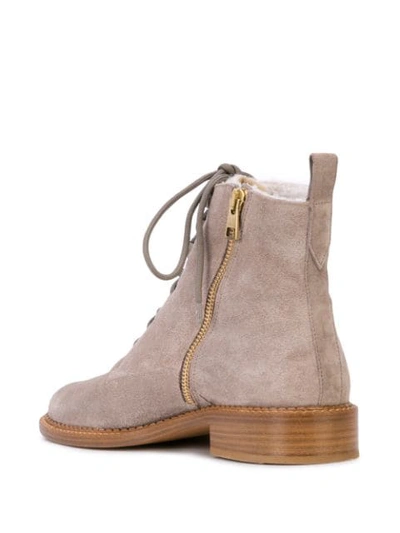 Shop Vince Cabria Suede Ankle Boots In Grey