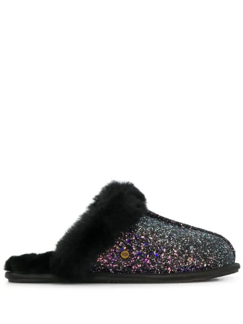 black sparkle ugg slippers