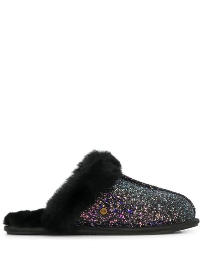 Shop Ugg Scufette Ii Cosmos Slippers In Black