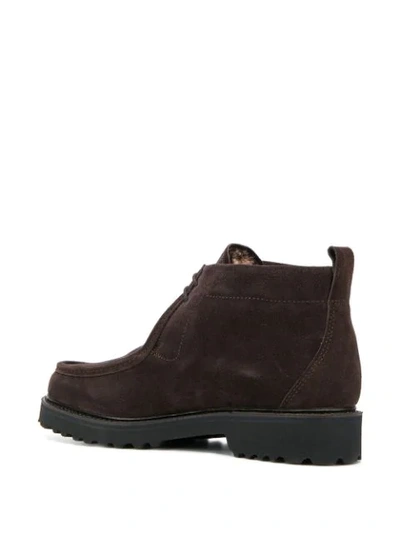Shop Holland & Holland Chunky Heel Ankle Boots In Brown
