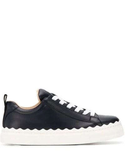 Shop Chloé Lauren Low-top Sneakers In Blue