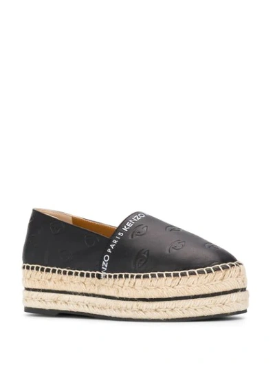 Shop Kenzo Multi Eye Platform Espadrilles In Black