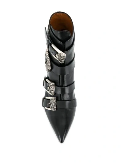 Shop Etro Side Buckle Boots In Black