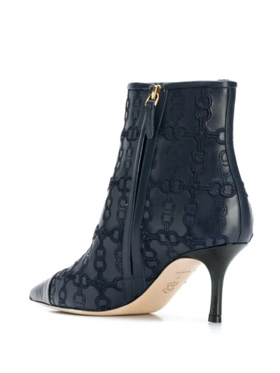 Shop Tory Burch Penelope 65mm Ankle Boots In Blue
