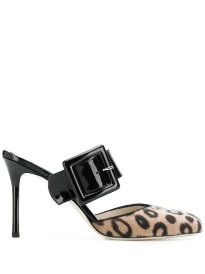 FRANCESCA BELLAVITA ANIMAL PRINT BUCKLE PUMPS 