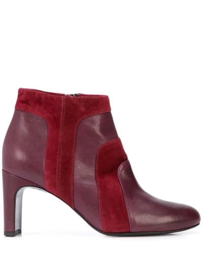 Shop Alberto Fermani Side Zipped Ankle Boots In Red