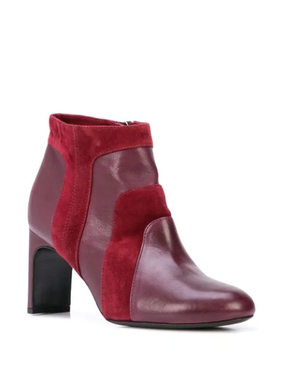 Shop Alberto Fermani Side Zipped Ankle Boots In Red