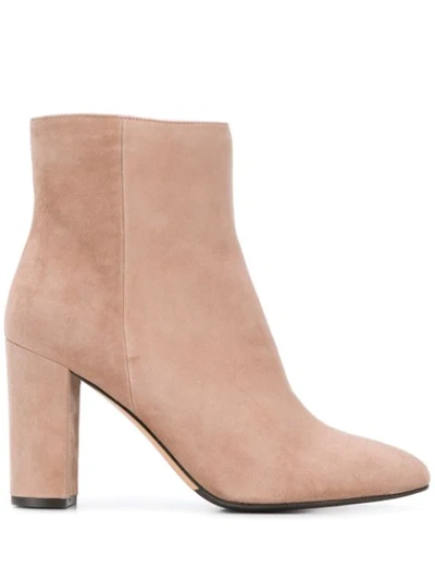 Shop The Seller Block Heel Ankle Boots In Pink