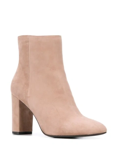 Shop The Seller Block Heel Ankle Boots In Pink