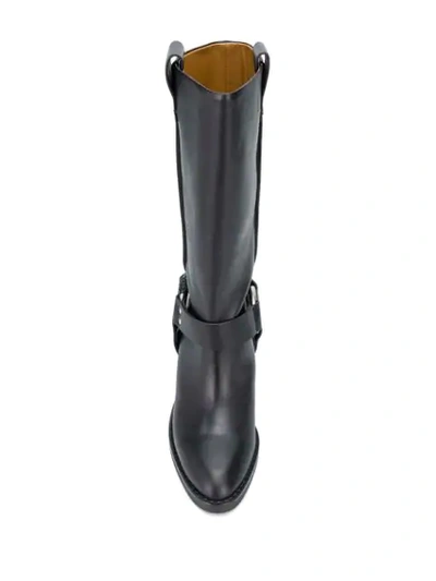 Shop See By Chloé Mid-calf Buckled Boots In Black