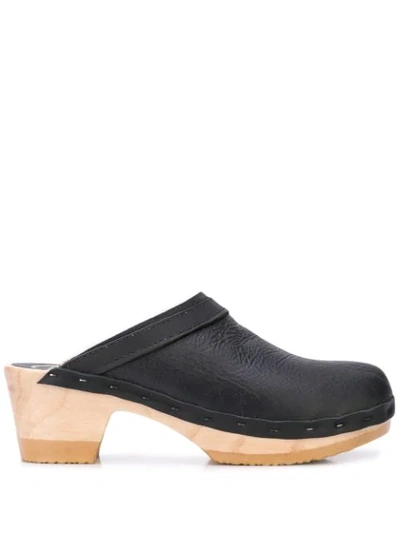 Shop No.6 Dakota Shearling-lined Mules In Black