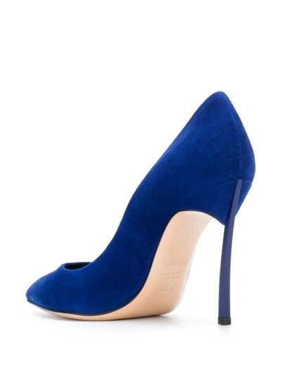 Shop Casadei Blade Pointed Pumps In Blue