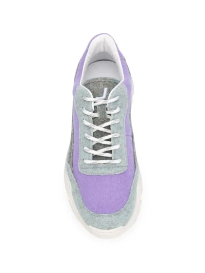 Shop Joshua Sanders Zenith Two-tone Chunky Sneakers In Grey