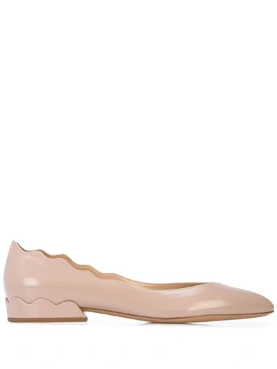 Shop Chloé Lauren Ballerina Shoes In Neutrals