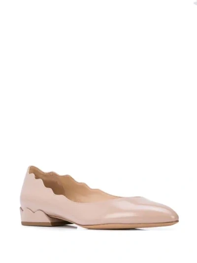 Shop Chloé Lauren Ballerina Shoes In Neutrals