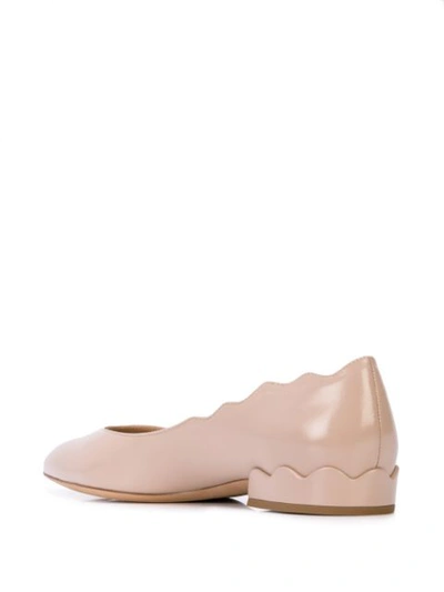 Shop Chloé Lauren Ballerina Shoes In Neutrals