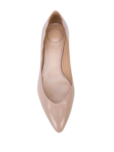 Shop Chloé Lauren Ballerina Shoes In Neutrals