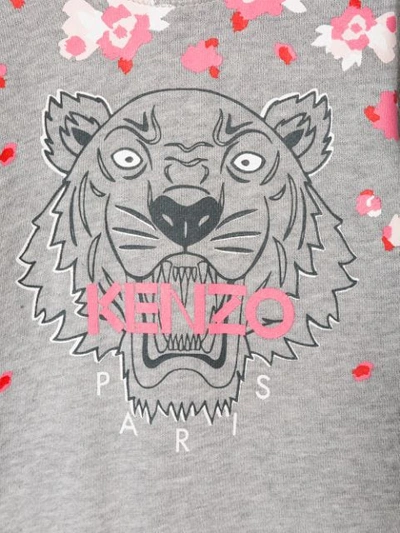 Shop Kenzo Tiger Romper In Grey