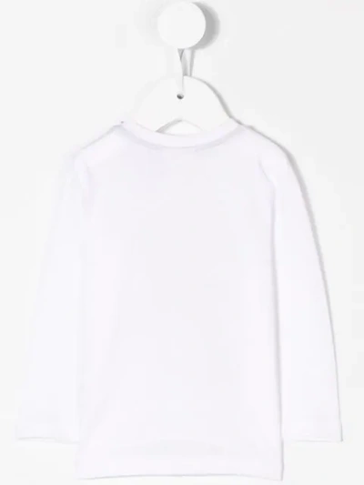 Shop Fendi Long Sleeve T-shirt In White
