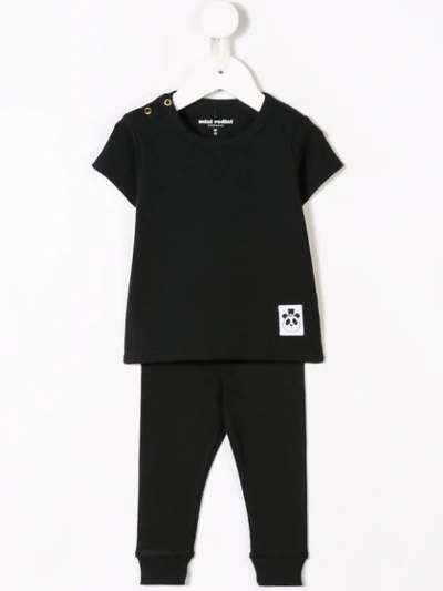 Shop Mini Rodini Logo Patch T-shirt In Black