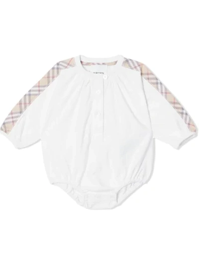 Shop Burberry Three-piece Baby Gift Set In White