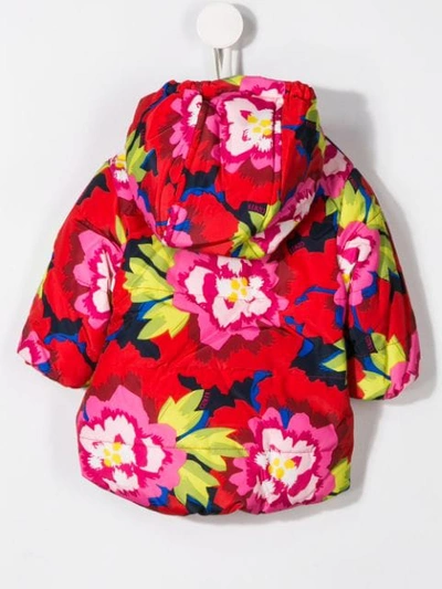 Shop Kenzo Japanese Flower-print Hooded Jacket In Red