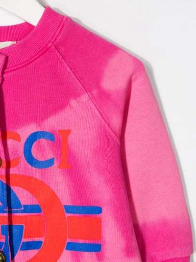 Shop Gucci Interlocking G Logo Cardigan In Pink