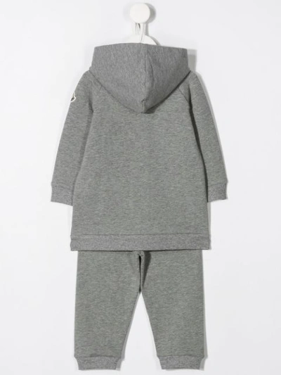 Shop Moncler Two Piece Logo Tracksuit In Grey