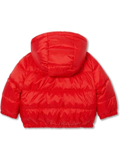 Shop Burberry Reversible Vintage Check Down-filled Puffer Jacket In Red