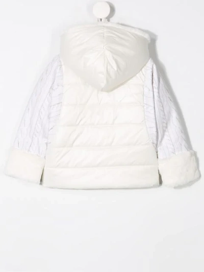 Shop Lapin House Hooded Padded Jacket In White