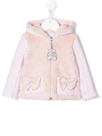 Shop Lapin House Zipped Hooded Jacket In Pink