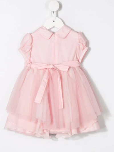 Aletta Tulle Detail Party Dress In Pink