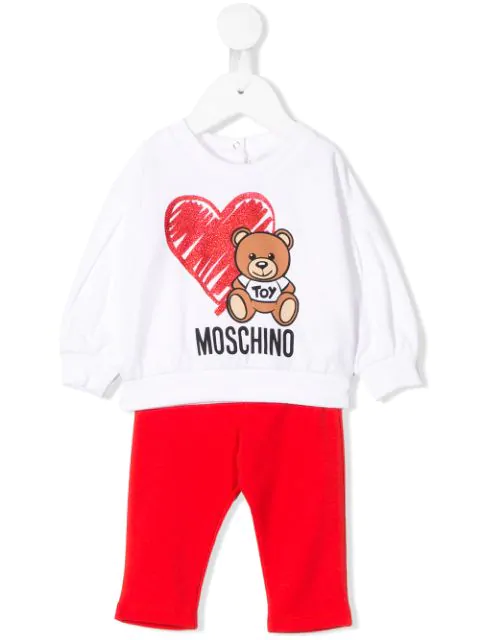 moschino baby teddy tracksuit