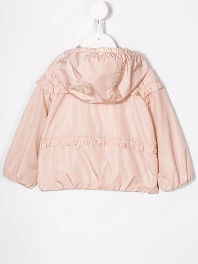 Shop Moncler Hooded Rain Jacket In Pink