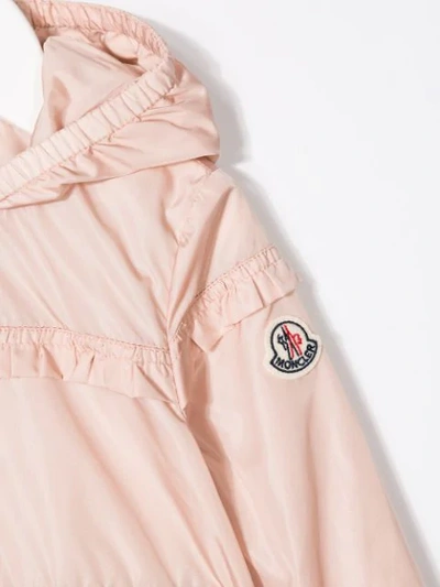 Shop Moncler Hooded Rain Jacket In Pink