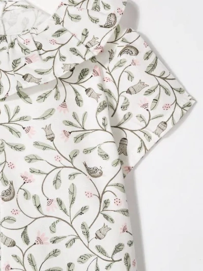 Shop Aletta Foliage Print T-shirt In White