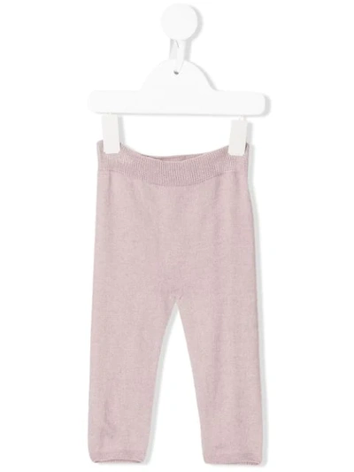 Shop Knot Knit Leggings In Pink