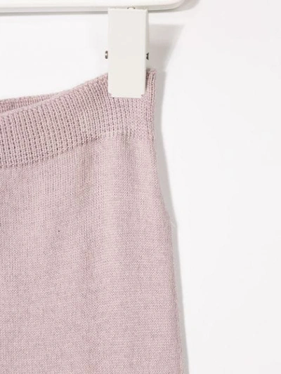 Shop Knot Knit Leggings In Pink